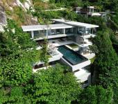 Belle résidence contemporaine de vacances avec vue imprenable sur la mer villa de luxe tourisme exotique Thaïlande