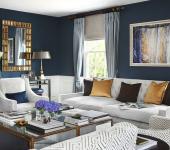 séjour living room bleu marin design original