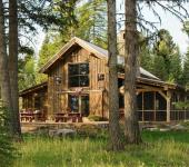 Le chalet de bois niché dans la nature demeure rustique de vacances
