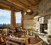 résidence de luxe montagne rustique
