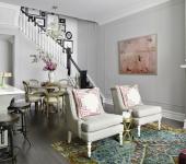 Pièce de vie principale de cette maison de ville Maison citadine intérieur design glamour