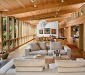 séjour maison en bois rustique moderne