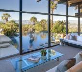 Epoustouflante vue depuis le séjour principal de cette belle maison d’architecte californienne design intérieur résidence de grand standing californie