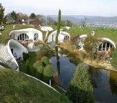 Le quartier des maisons écolo vue d’extérieur maison d'architecte modèle futuriste