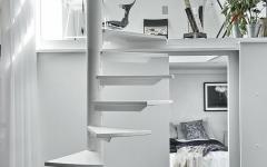 escalier intérieur en colimaçon design blanc