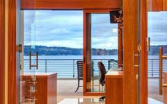 intérieur moderne design vue sur lac