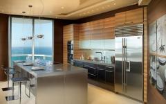 cuisine ouverte aménagée design luxe vue mer