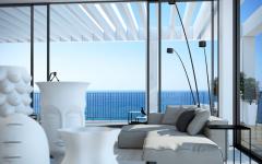 Décoration créatif dans un style élégant et minimaliste pour une ambiance classe séjour illuminé au mobilier design