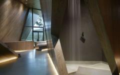 Architecture contemporaine d’intérieur intérieur en bois massif agencement original