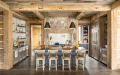 comptoir cuisine ouverte rustique design déco intérieur maison