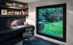 bureau design minimaliste avec vue