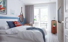 chambre belle à la décoration scandinave