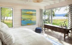 chambre principale avec imprenable vue lac