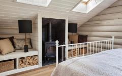 chambre à coucher design rustique