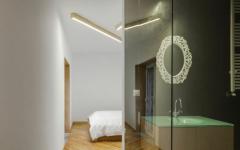 chambre moderne cabine de douche transparente