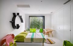 chambre d'enfant ludique en vert