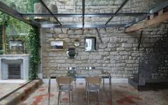 salle à manger plafond verre trempé duplex design moderne