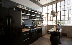 cuisine design industriel loft citadin
