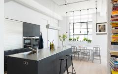 cuisine en blanc et gris anthracite