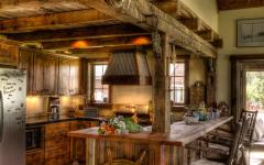 cuisine rustique moderne maison de vacances