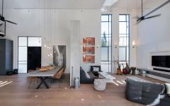 séjour salle à manger maison moderne style loft
