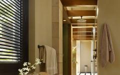 La déco exotique se remarque le plus dans les salles de bains de cette propriété de grand standing salle de bain rustique moderne villa de luxe