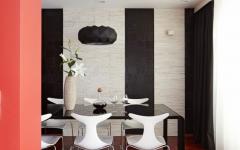 intérieur déco maison noir blanc et rouge