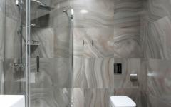 douche moderne salle de bains marbre