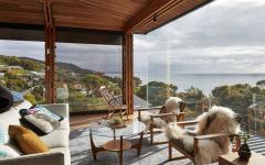 vue panoramique depuis le salon de l'agrandissement de cette villa 