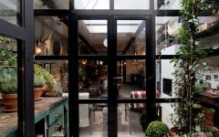 verrière et porte d'entrée design loft