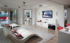 salon de tv appartement de luxe exotique