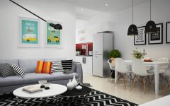 séjour petit design moderne nordique