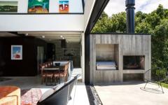 terrasse intérieur murs béton