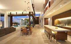 pièce de vie spacieuse et luxueuse maison d'architecte