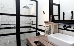 salle de bain originale cabine de douche retro