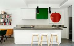 intérieur éclectique cuisine en blanc