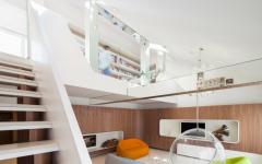 séjour loft mezzanine futuriste