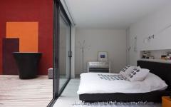chambre des parents moderne loft citadin luxe