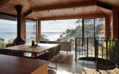 séjour avec vue sur la côte agrandissement de maison