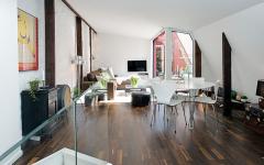 pièce principale de vie appartement duplex scandinave