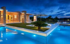 grande piscine chauffée villa de luxe location vacances ibiza