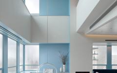 Plafond haut, beaucoup de lumière et une vue superbe sur le paysage citadin logement de ville design élégant appartement duplex