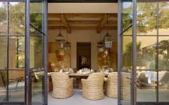 salle à manger donnant sur le jardin