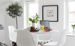 belle salle à manger en blanc