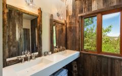 salle de bains en bois design rustique