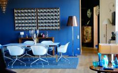 salle à manger design décoration bleu