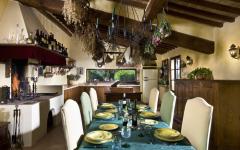 Cuisine villa rustique de luxe