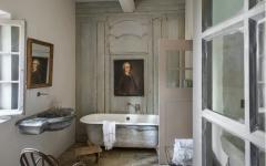 salle de bain luxe baignoire retro