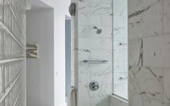 douche avec vue marbre blanc