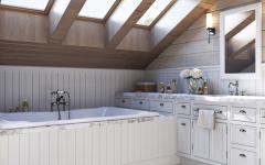 design rustique salle de bain comble maison